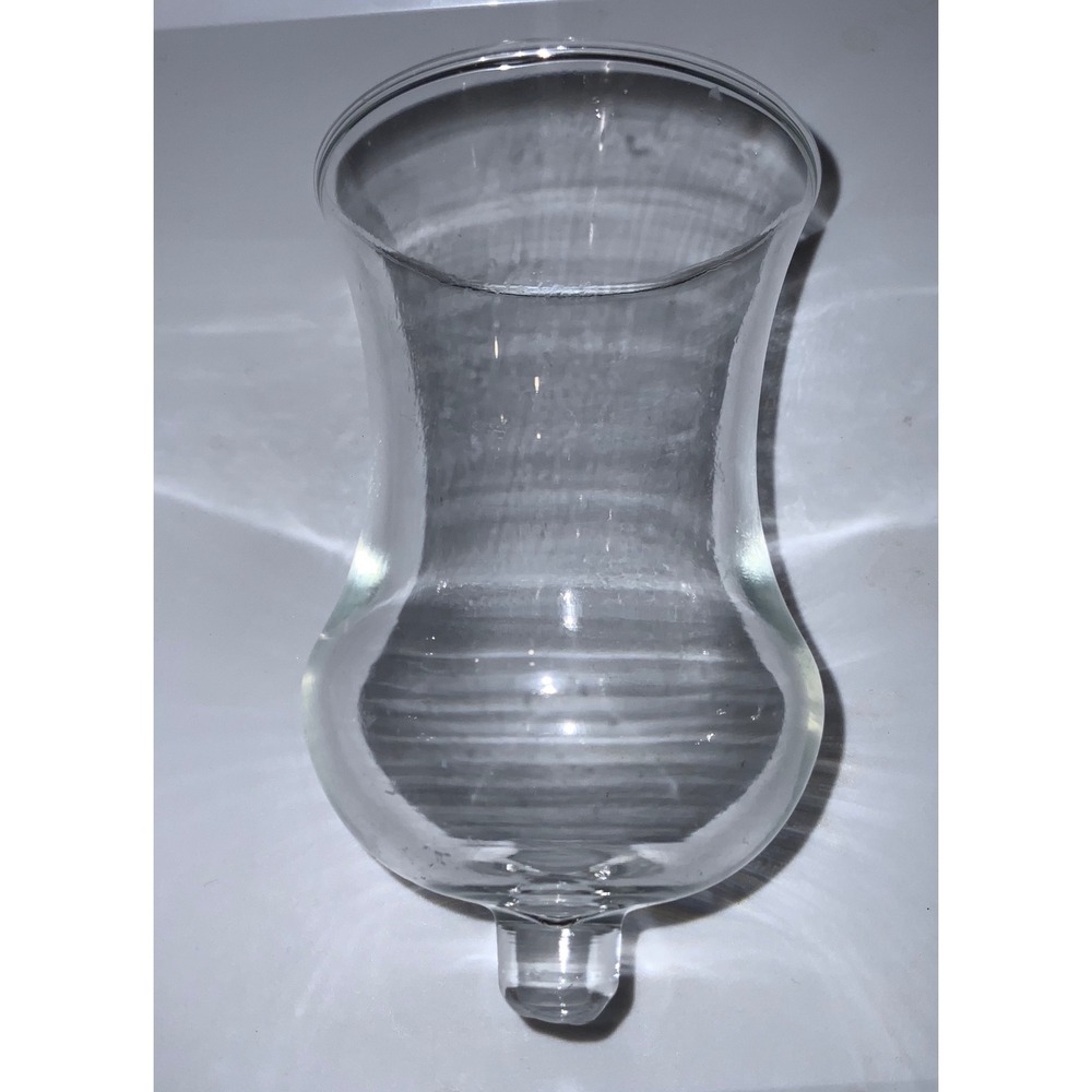 Vintage Homco Clear Glass Peg Candle Holder 5" tall